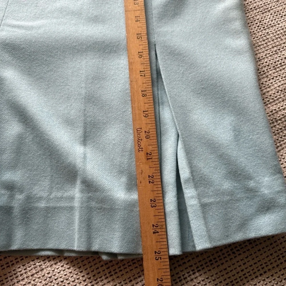 VTG Size 10 NWT Woman’s Jantzen 100% Wool Light Blue Pleated Skirt 24in Waist